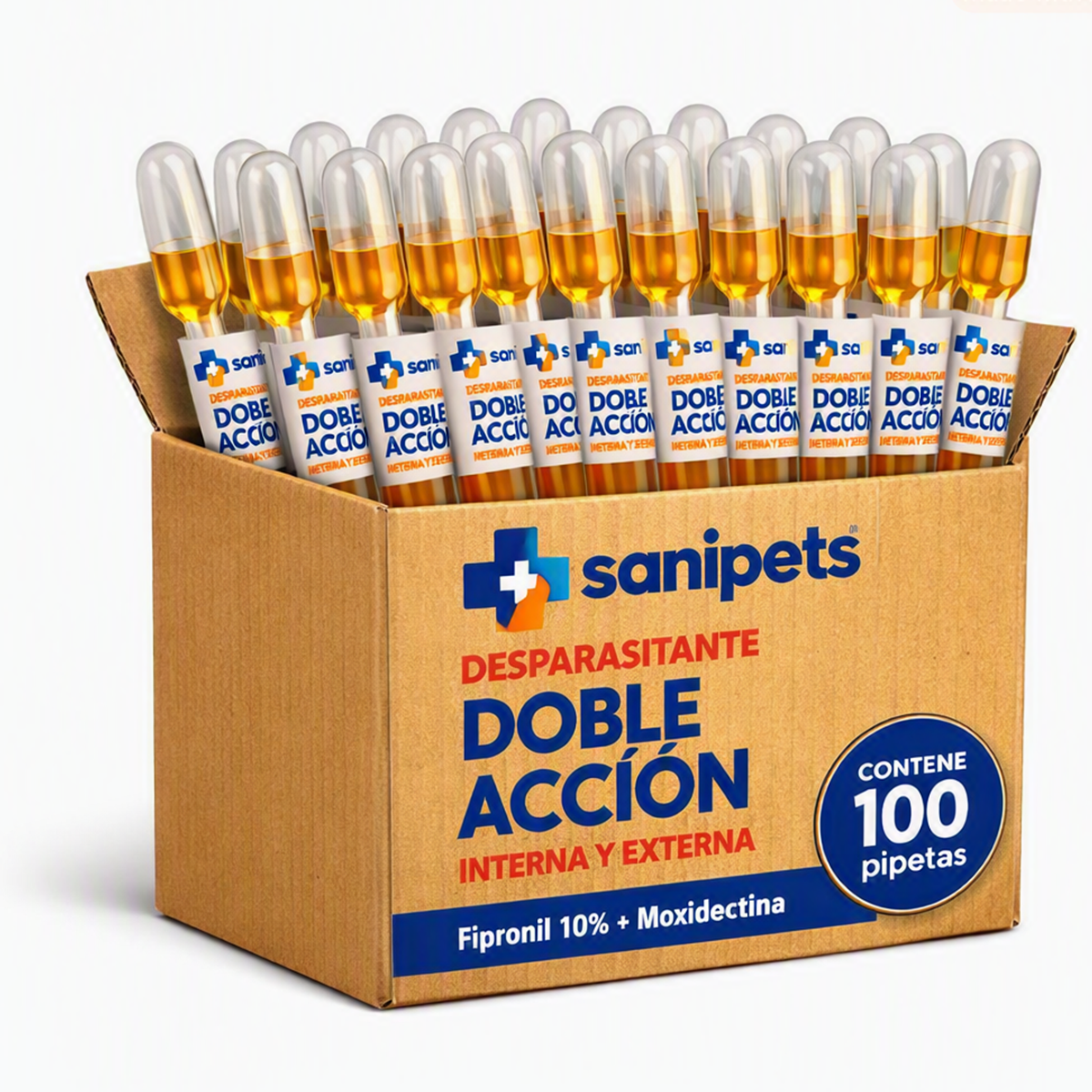Pipetas Sanipets Mayoreo - Doble acción Fipronil 10% + Moxidectina 1%